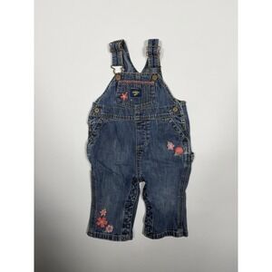 Osh Kosh B'Gosh Striped Overalls Romper, Size 6-9 Months